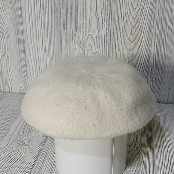 Nine & Co. Ivory Wool Blend Newsboy Cap with Floral Sequin Detail - Picture 4 of 10